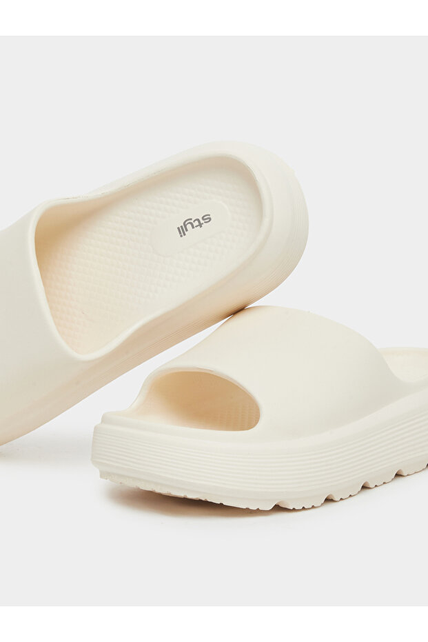 Basic Open Toe Flatform Slides - 3