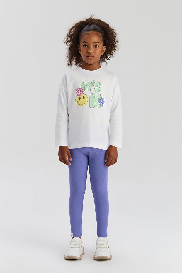 BG Store Kız Çocuk Beyaz Tshirt - 1