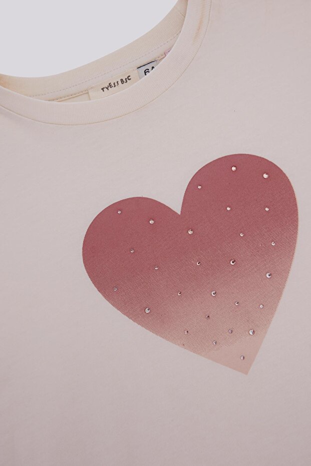 BG Store Kız Çocuk Ekru Tshirt - 7