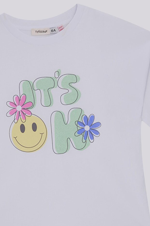 BG Store Kız Çocuk Beyaz Tshirt - 7