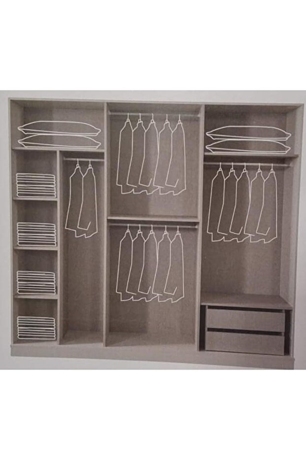 PERLA MDF 6 KAPAKLI DOLAP - 2