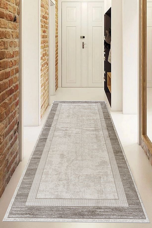 DİJİTAL BASKILI Kaymaz Taban Yıkanabilir Modern Mutfak Halısı Salon Halısı Yolluk - 3