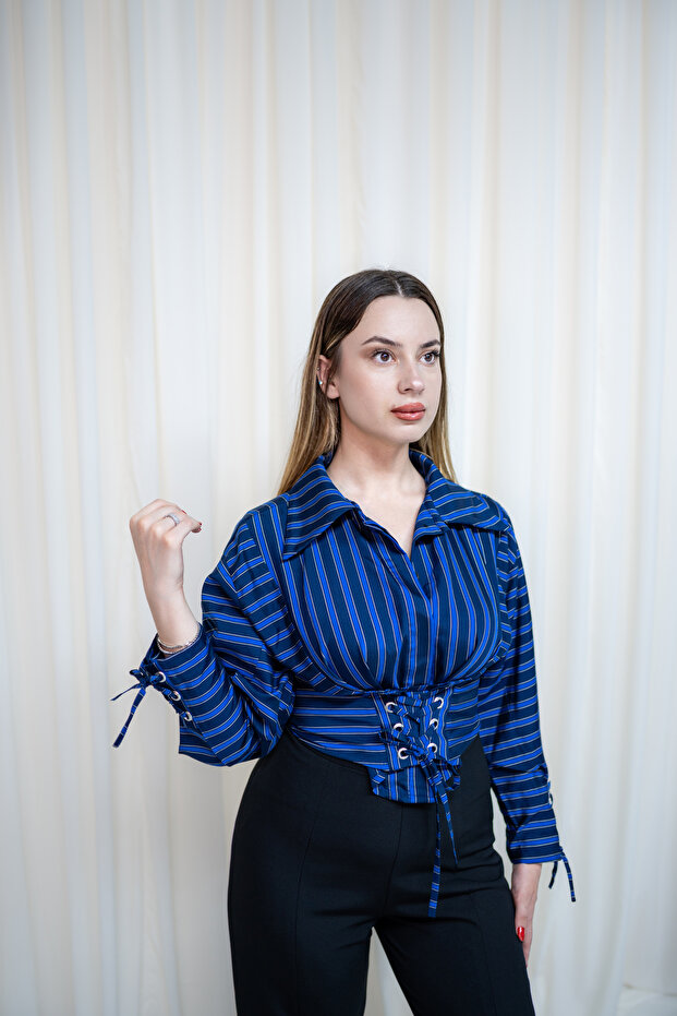 KUŞGÖZLÜ BAĞCIKLI GÖMLEK - 3