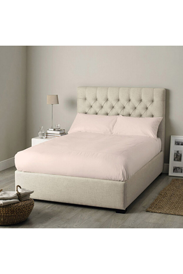 ملاءة سرير مزدوجة مستطيلة قابلة للتمدد مقاس 120 × 200 + 30 سم - 1