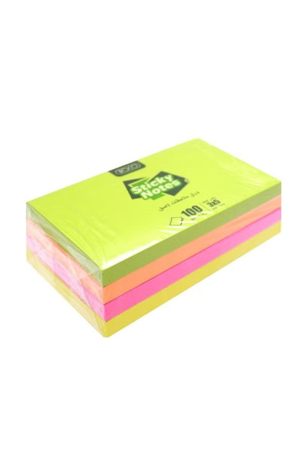 ملاحظات لاصقة بألوان متنوعة - 3 × 5 بوصة - 100 ورقة - لوحة مستطيلة - 2
