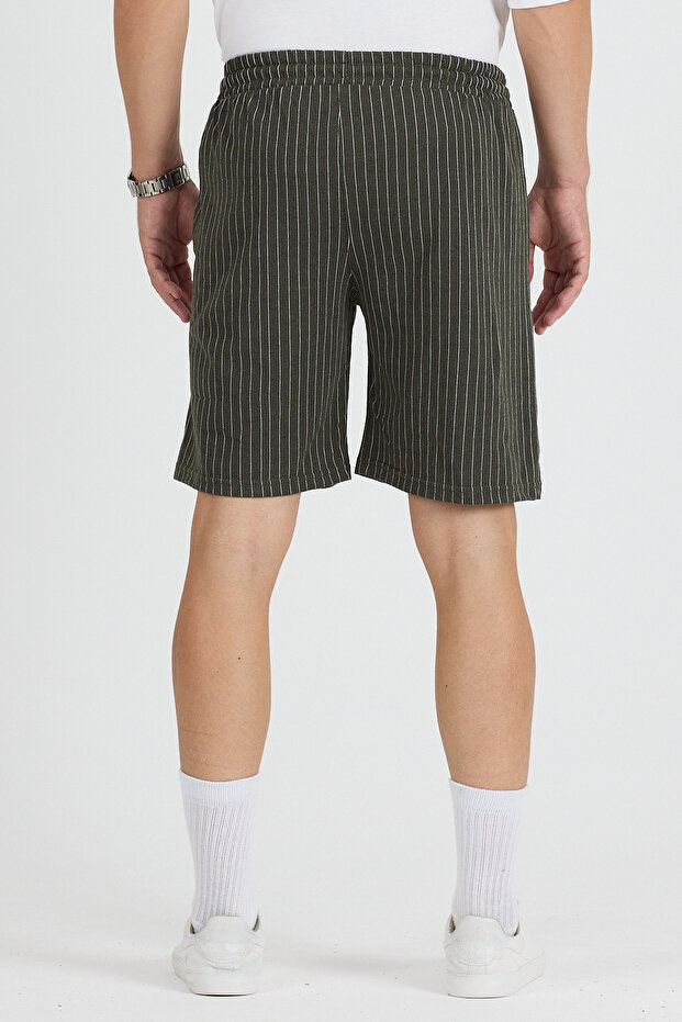 شورت أساسي ملون مخطط للجنسين - 4