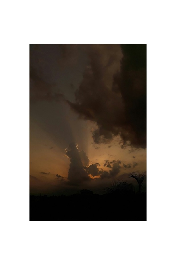 Canvas Print, Dramatic Sunset Under Dark Clouds - 3