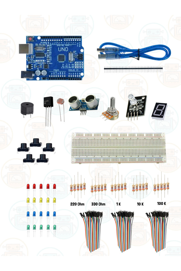 Arduino Başlangıç Seti 24 Parça 126 Bileşenli Maker Seti - 1