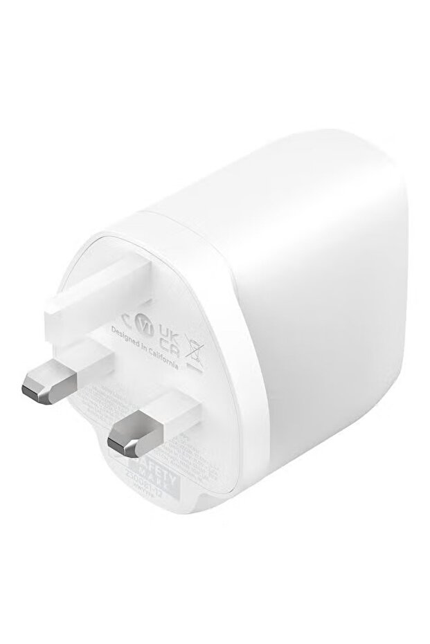 BoostCharge Dual USB-C Wall Charger with PPS 60W – Fast Charging for Apple & Android – White - 4