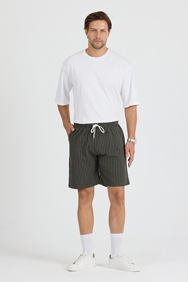 شورت أساسي ملون مخطط للجنسين - 6