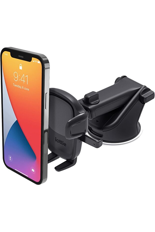 Easy One Touch 5 Dash & Windshield Car Mount Phone Holder by iOttie, Black