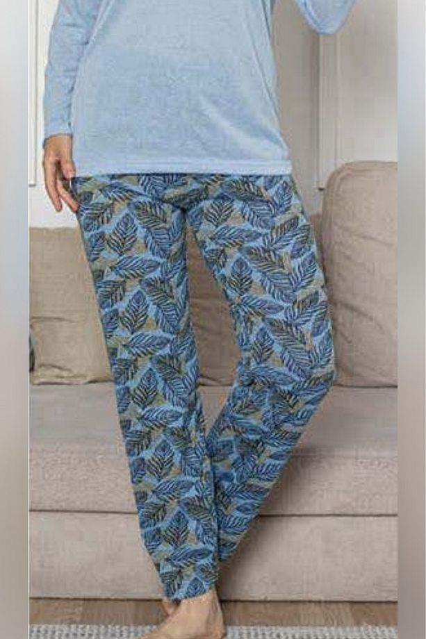 Ecodream Uzun Kollu Desenli Ekonomik Kadın Pijama Takımı - 4