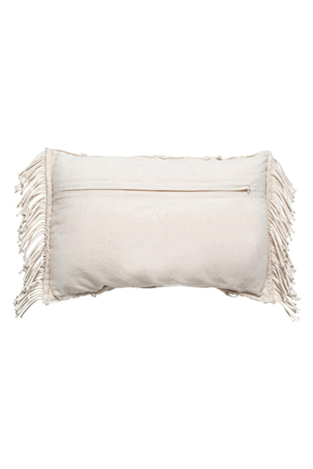 وسادة مستطيلة الشكل مصنوعة من المكرمية 30 × 50 سم - 2