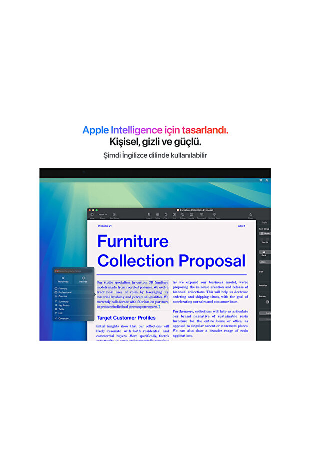 MYJF3TU/A MAC Studio Ekran 5K/ Standart Cam/ Eğimi ve Yüksekliği Ayarlanabilir Eğitim Standlı - 5
