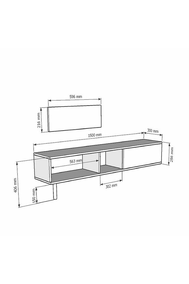 TSA1501DB - YUKA TV STAND SAFİRMEŞE-BEYAZ 150CM - 8