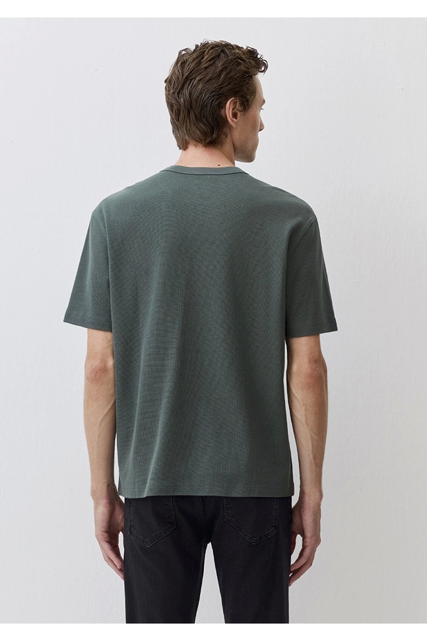 0612889-71598 Yeşil Basic Tişört - 3