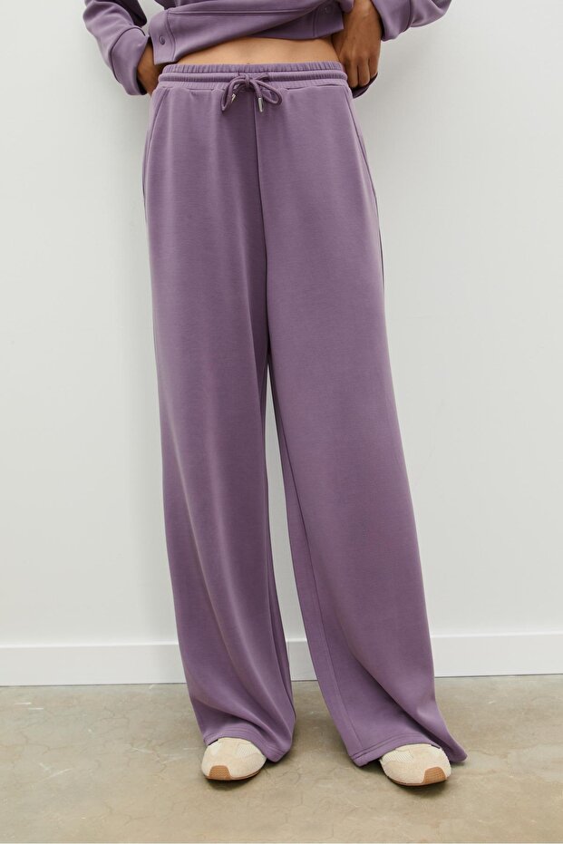 Yumuşak dokulu palazzo pantolon - 3