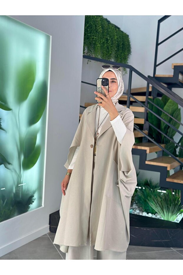 Collection Oversize Giyçık 25Y5808 Taş - 5