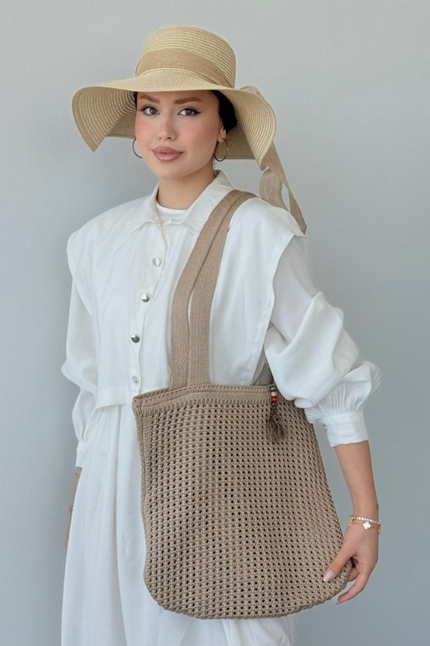 Сумка з бісером, норка - 3