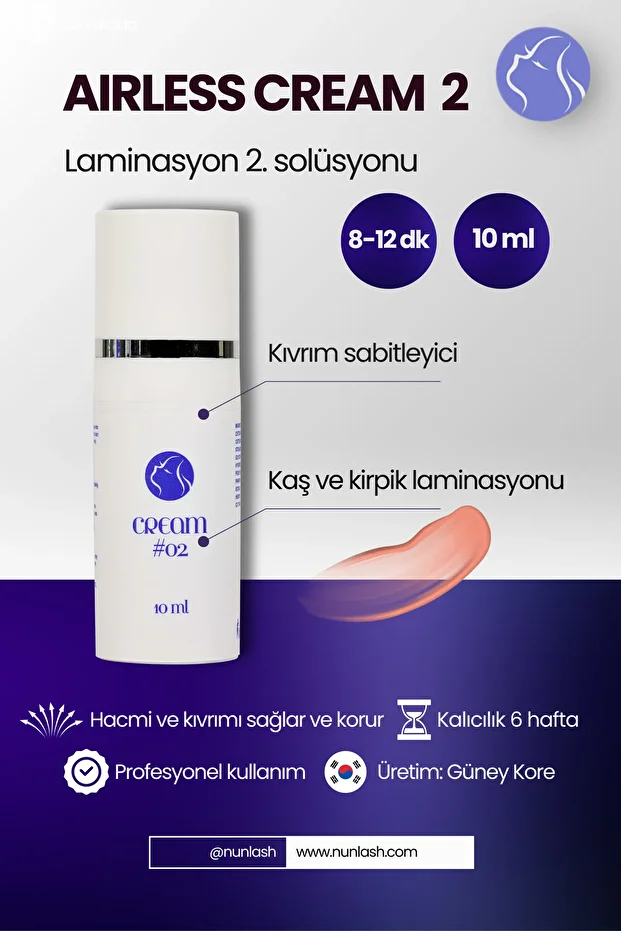 AIRLESS PERM CREAM 2 Kaş ve Kirpik Laminasyonu 2. aşama 10ML - 1