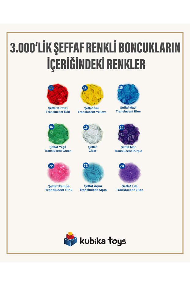 3000'lik Midi Boncuk - Karışık Neon Renkler - 3