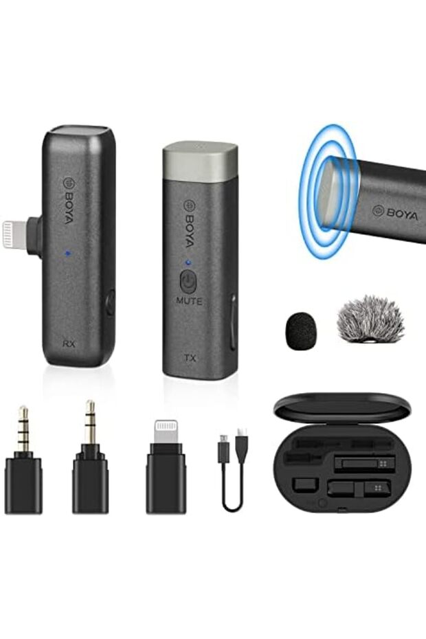 ميكروفون لافالير لاسلكي BY-WM3D، أسود - 2