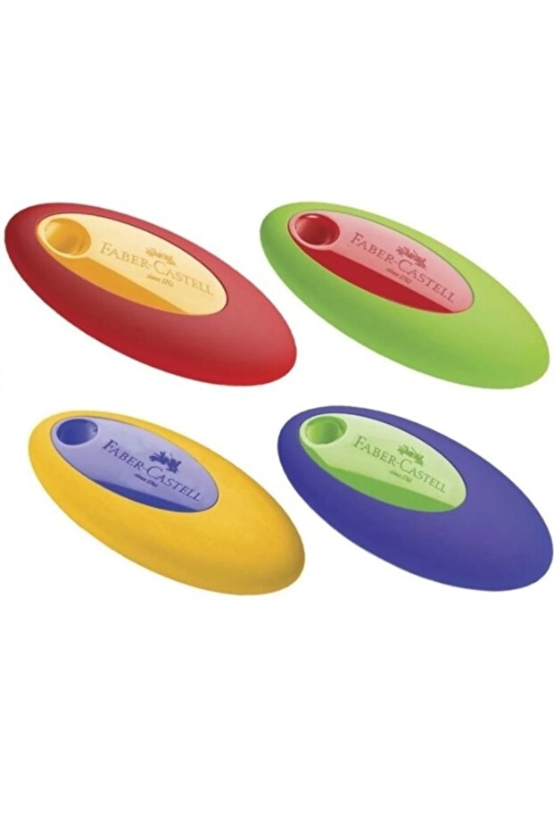 1 Piece Mixed Color Ellipse Eraser