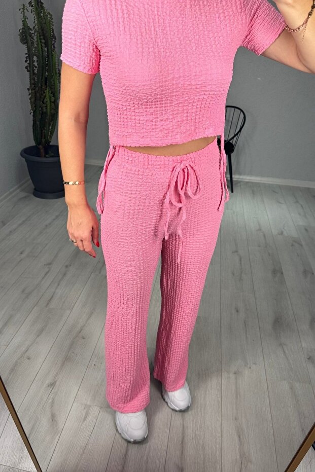 Bubble Crop Pants Set - 2