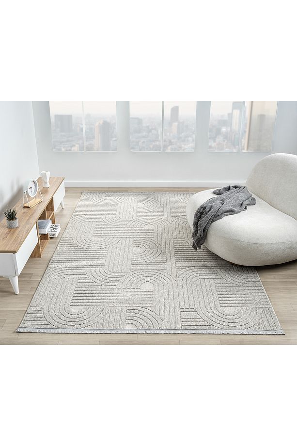 Lara İskandinav Dokuma Bukleli Modern Salon Halısı Mutfak Halısı Koridor Halısı Yolluk - 1