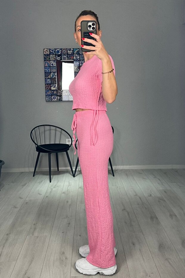 Bubble Crop Pants Set - 6