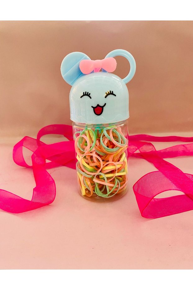 Hair Braiding Rubber Colorful Cute Teddy Bear Boxed