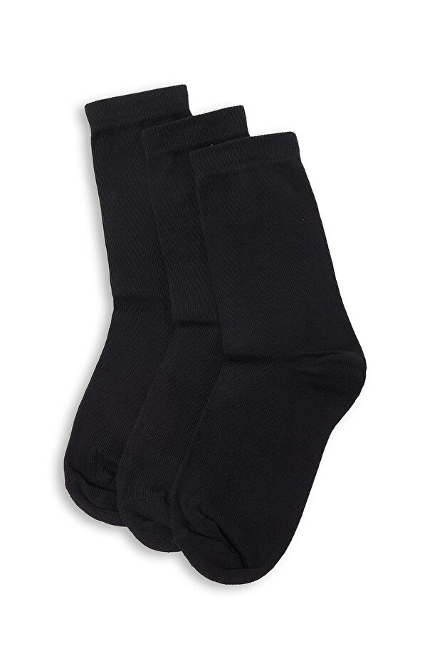 Black Boy 3 Pack Solid Crew Socks - 1