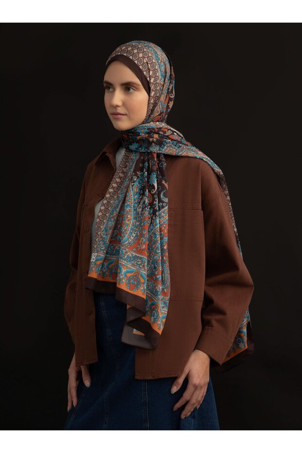 شال ناعم منقوش عرقيًا - متعدد الألوان - V10 - - 3