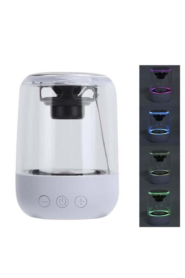 Magicvoice Mv-24696 600 Mah Taşınabilir Rgb Mikrofonlu Aux-Tf-Bluetooth 3 Watt Hoparlör (Beyaz) - 1