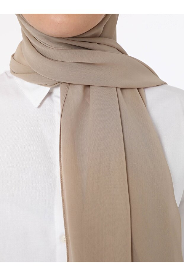 Şifon Şal - Soft Bej - ŞŞ - - 5