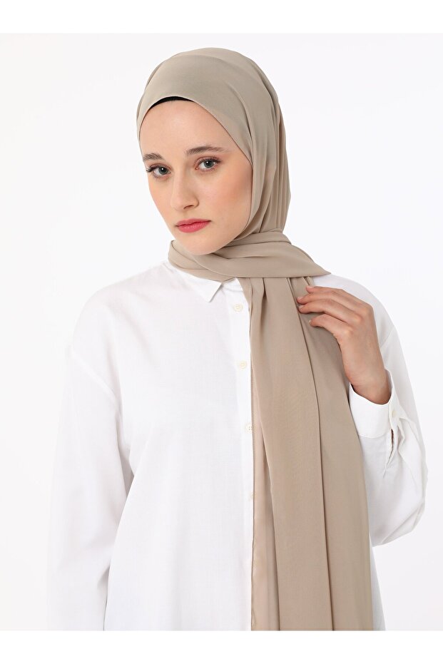 Şifon Şal - Soft Bej - ŞŞ - - 2