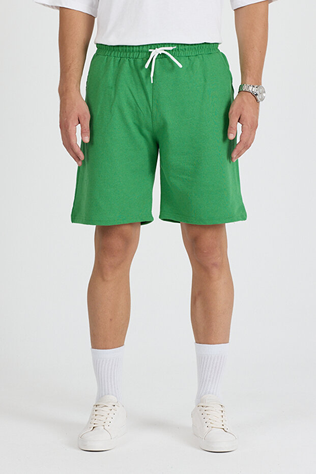 Unisex Renkli Fit Kalıp Basic Şort - 2