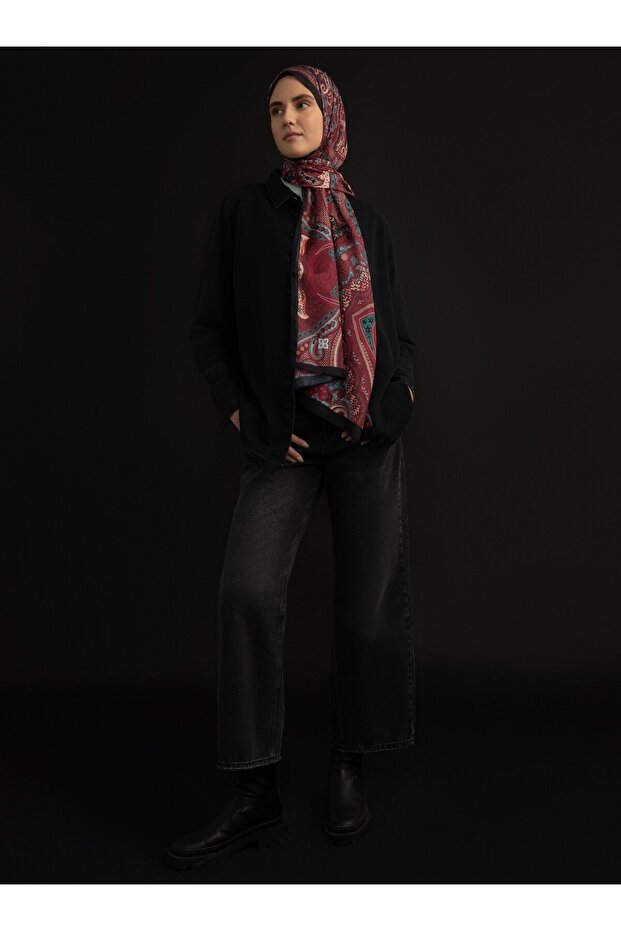 Ethnic Patterned Soft Shawl - Multicolored - V18 - - 4