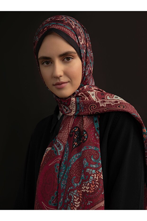 Ethnic Patterned Soft Shawl - Multicolored - V18 - - 2