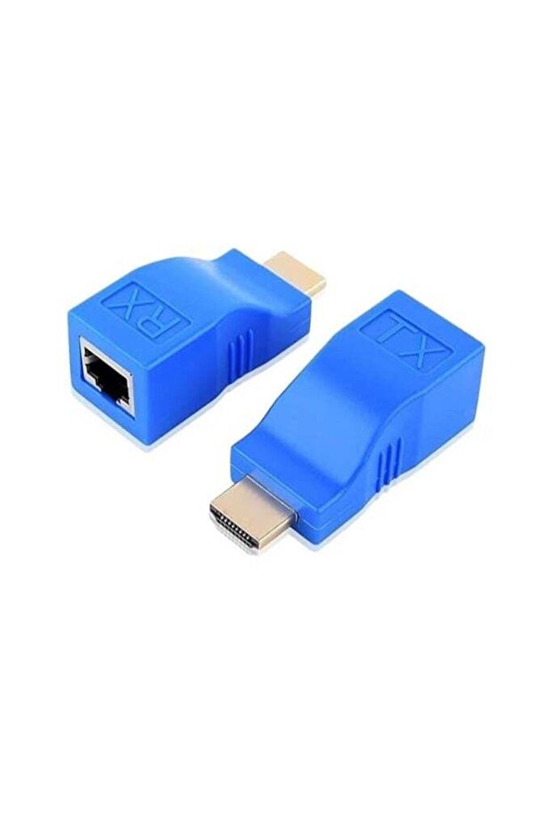 (2 PCS) Power Prime HDMI Extender, HDMI to RJ45 Network Cable Extender Converter Repeater Over Cat 5