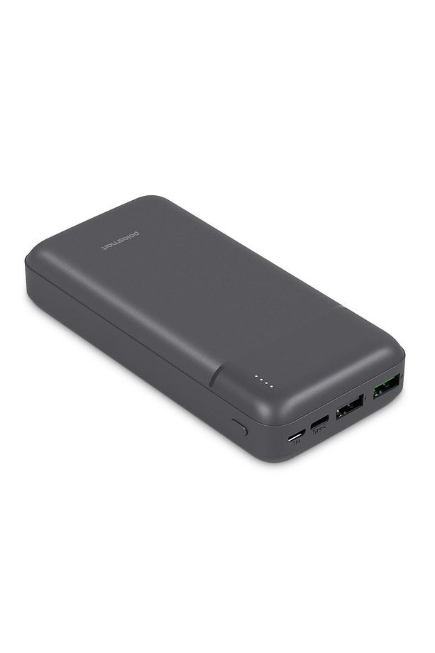 PSM128 Micro USB Type-C Girişli 20.000 mAh Taşınabilir Şarj Cihazı Powerbank Gri - 1