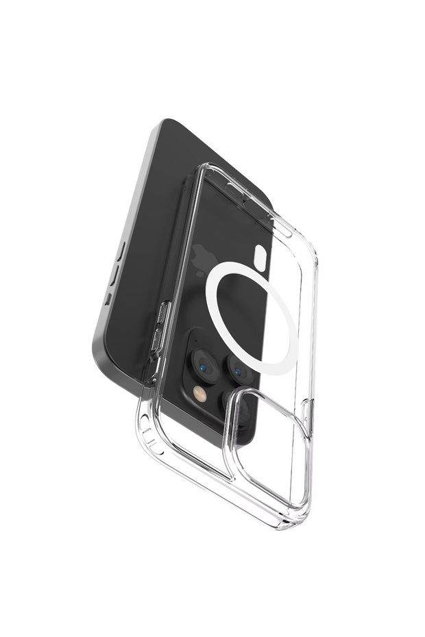 Pure Clear Magnetic Shockproof Case for iPhone 14 Plus (6.7") – Clear - 5