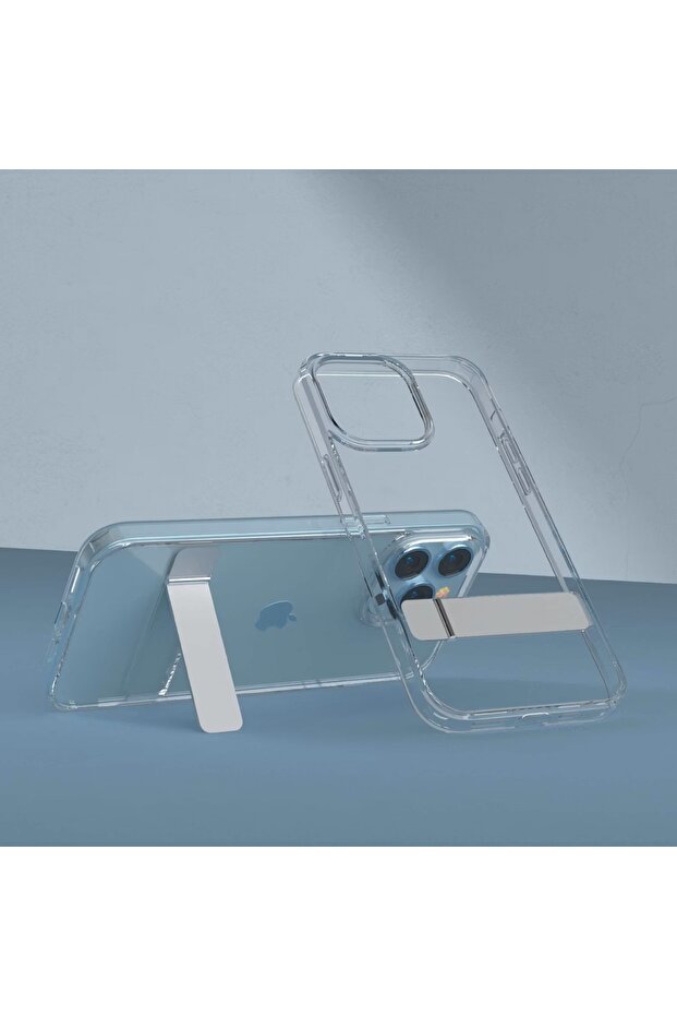 High Transparency Protective Case with Bracket for iPhone 14 Pro Max – Clear - 3