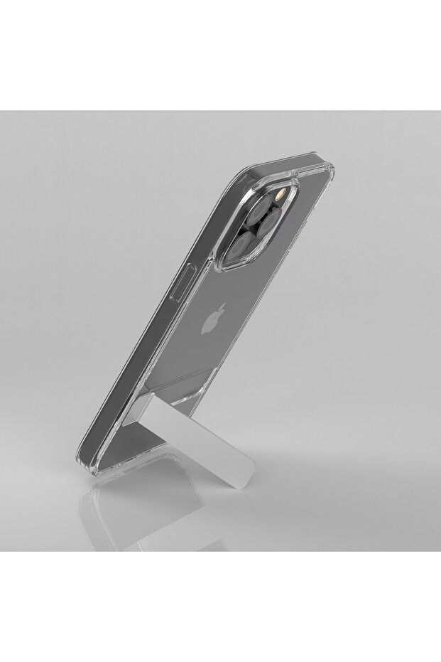 High Transparency Protective Case with Bracket for iPhone 14 Pro Max – Clear - 1