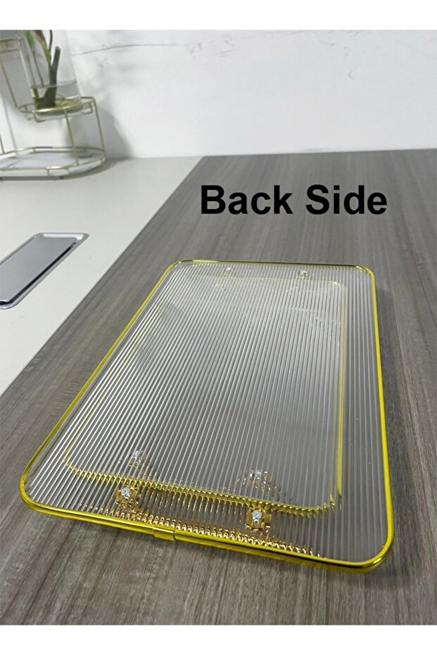 2-Piece Rectangular Decorative Trays with Handle - 3