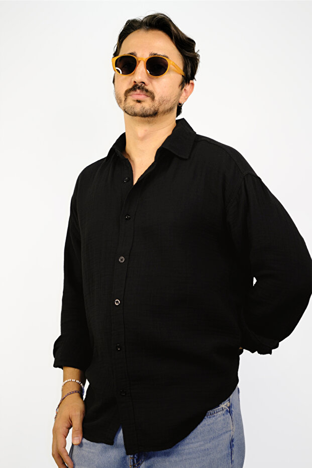 Müslin Erkek Gömlek - 1