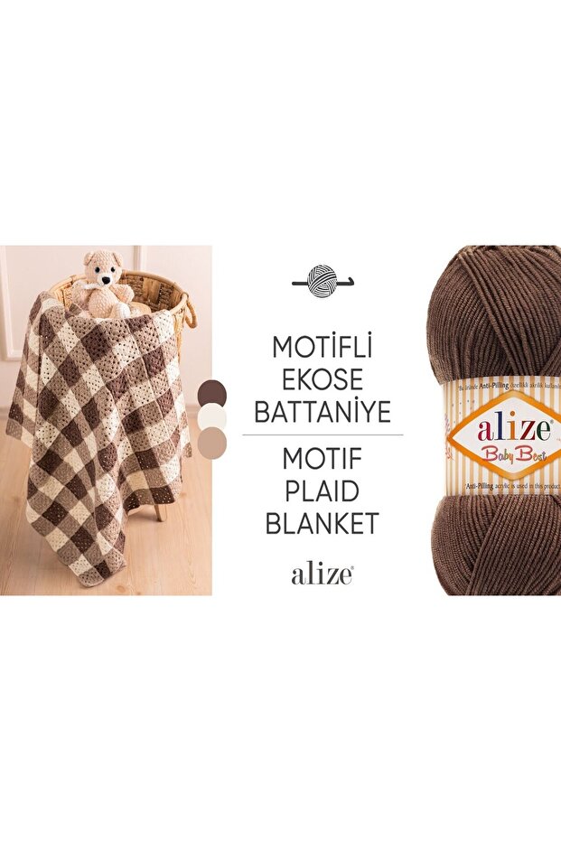 Baby Best El Örgü İpi 100g - 240M – Yumuşak Doku - Renk No: 138 - Zeytin - 4