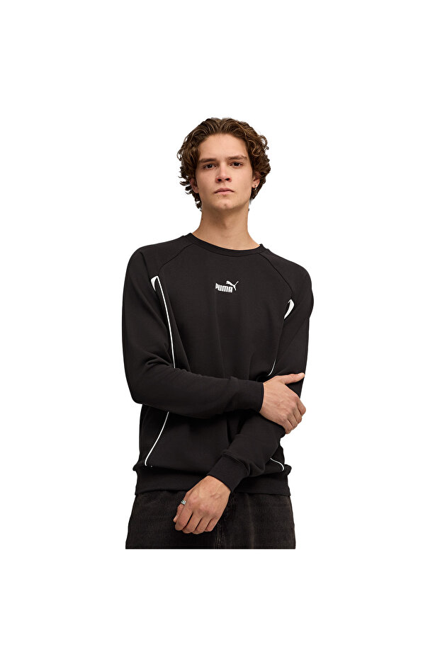 Sport Crew Tr Erkek Siyah Günlük Stil Sweatshirt 68824601 - 1