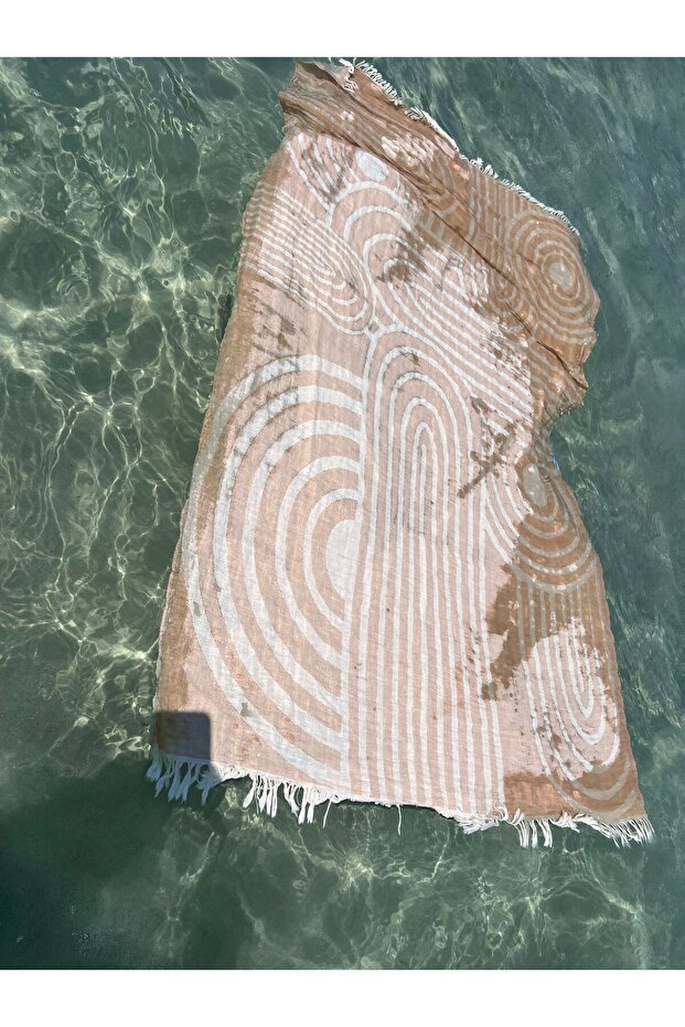 Geometric Patterned Linen Peshtemal 100 X 180 Soft Textured - 2