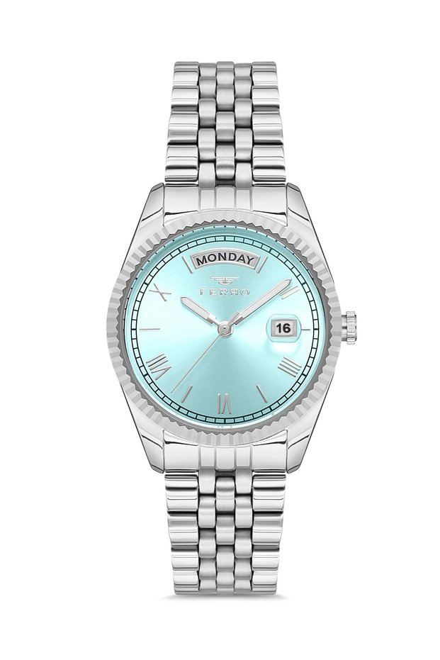 Silver Steel Band Women Wristwatch Fl21131A-A15 3Atm Water Resistant Warranty for 2 Years Giftpacked